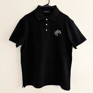 Men’s LV Embroidered Signature Cotton Polo Size Medium